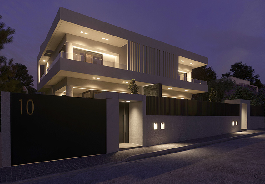 LKMK Architects-Δίδυμες κατοικίες στα Μελίσσια